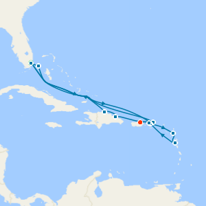 An Extended Journey of Pearl-Blue Horizons & Maritime Grace from Miami to San Juan