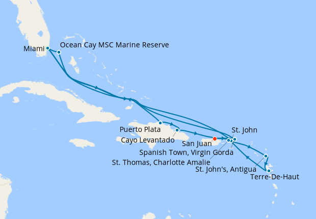 Cruise Itinerary Map