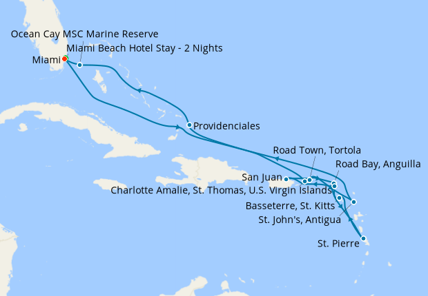 Cruise Itinerary Map