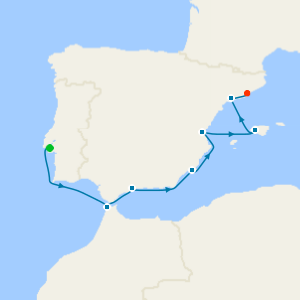 Treasures of Southern Spain & Morocco from Lisbon - Fly Cruise