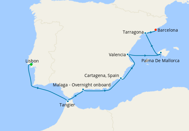 Cruise Itinerary Map