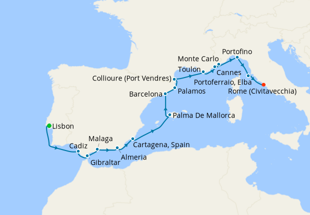 Cruise Itinerary Map