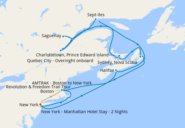 Cruise Itinerary Map