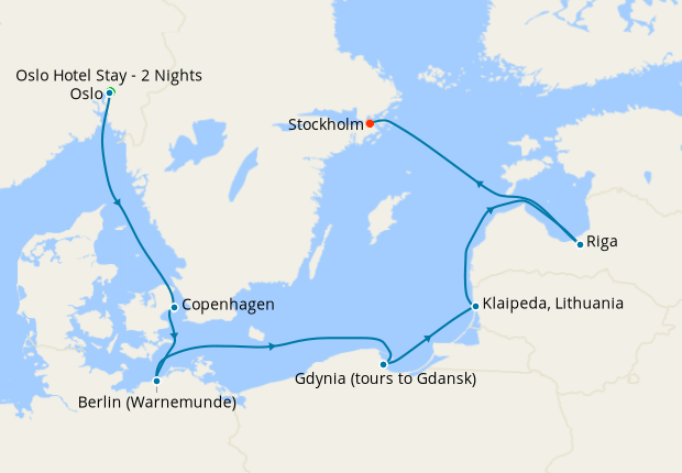 Cruise Itinerary Map