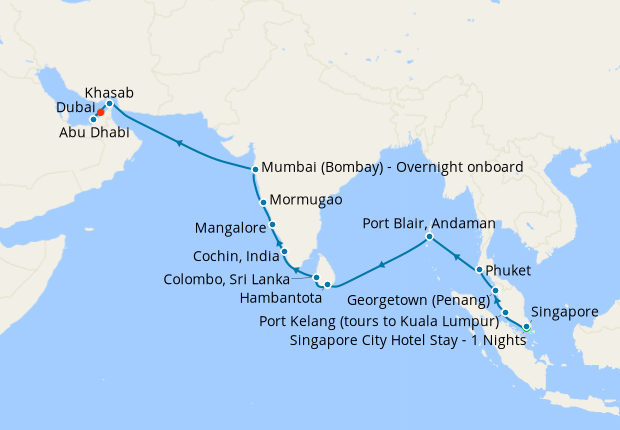 Cruise Itinerary Map