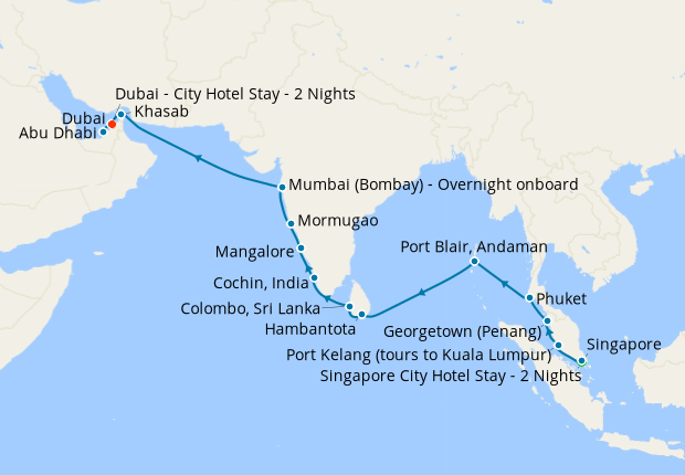 Cruise Itinerary Map