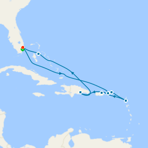 Eastern Caribbean Explorer from Fort Lauderdale with 2nt Miami Beach Stay 