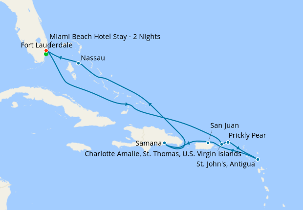 Cruise Itinerary Map