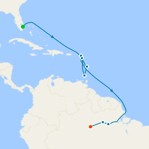 Caribbean Suns & Amazon Greens from Fort Lauderdale to Manaus