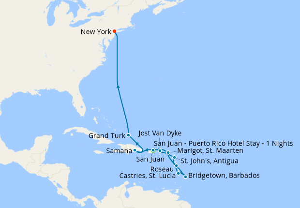 Cruise Itinerary Map