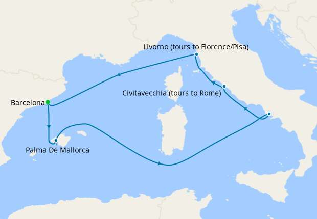 Cruise Itinerary Map