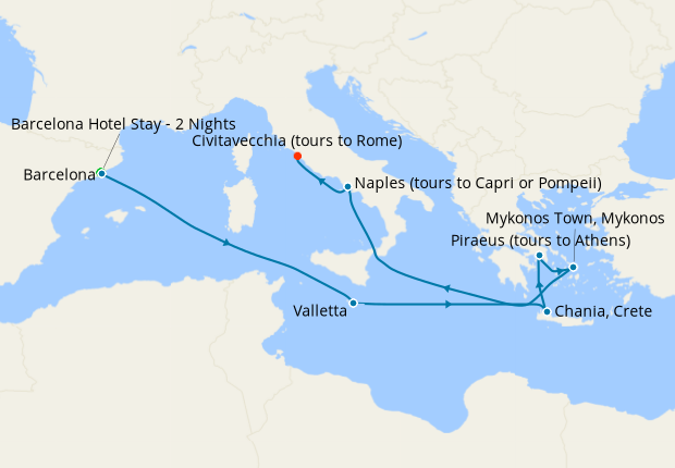 Cruise Itinerary Map