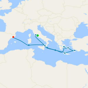 Mediterranean with Greek Isles from Rome with Stay