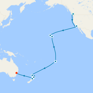 Tahiti, Hawaii & South Pacific Crossing from Vancouver with Stay