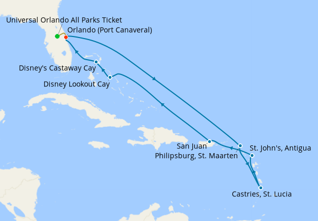 Cruise Itinerary Map