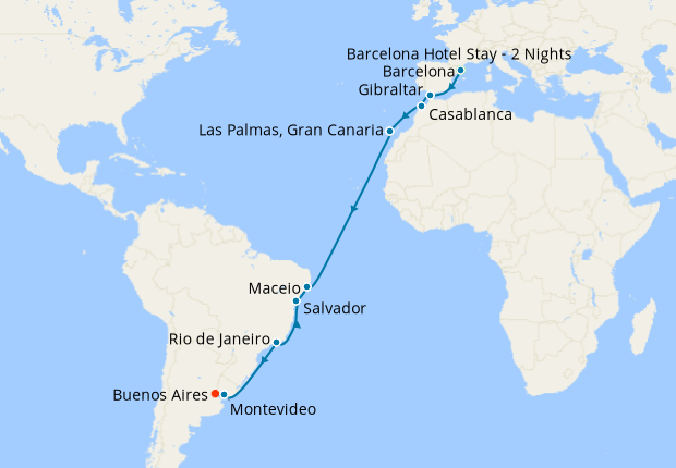 Cruise Itinerary Map