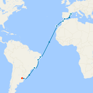 Grand Voyage from Barcelona to Buenos Aires with Stays