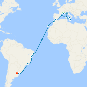 Grand Voyage from Marseille to Buenos Aires with Stays