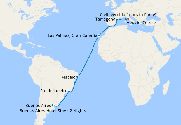 Cruise Itinerary Map
