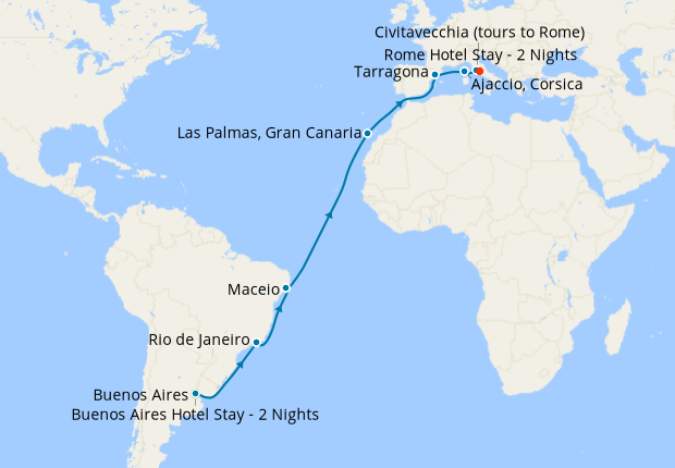 Cruise Itinerary Map