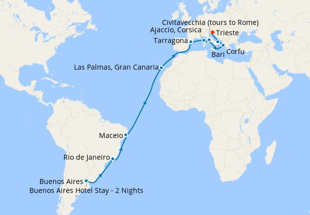 Cruise Itinerary Map