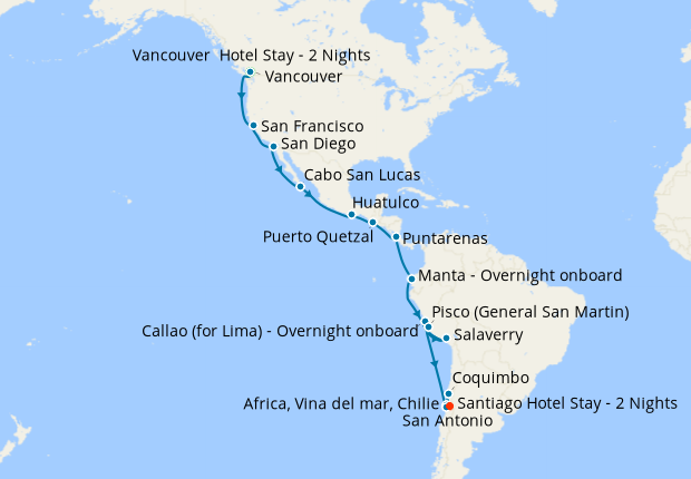 Cruise Itinerary Map