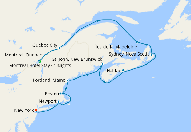 Cruise Itinerary Map