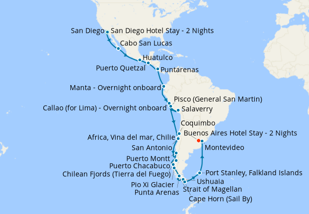 Cruise Itinerary Map