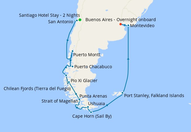 Cruise Itinerary Map