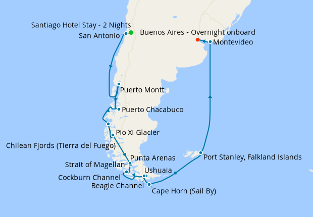Cruise Itinerary Map