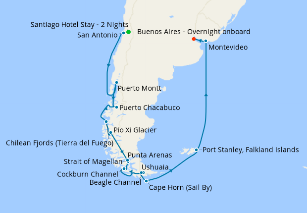 Cruise Itinerary Map
