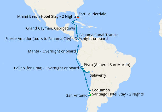 Cruise Itinerary Map