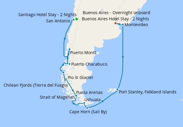 Cruise Itinerary Map