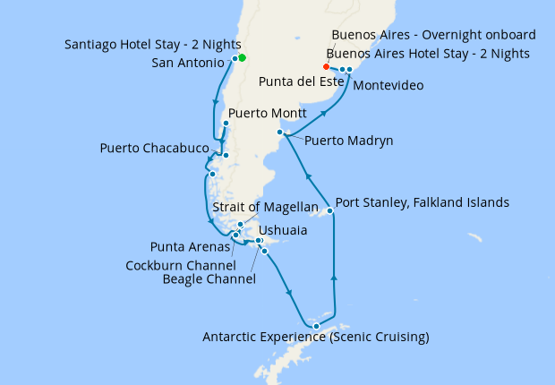 Cruise Itinerary Map