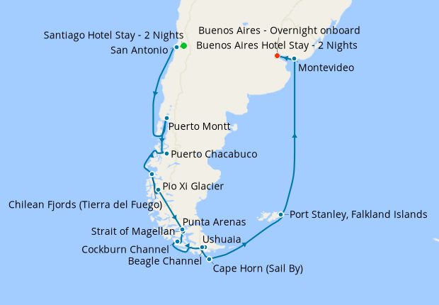 Cruise Itinerary Map