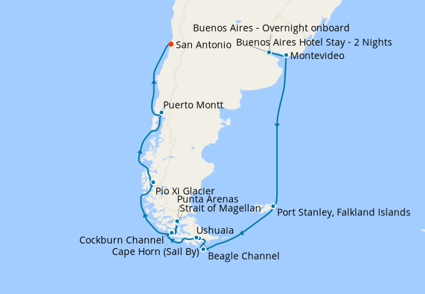 Cruise Itinerary Map