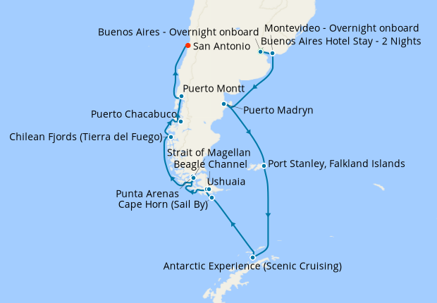 Cruise Itinerary Map