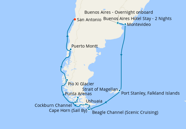 Cruise Itinerary Map