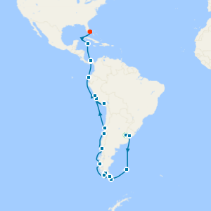 Panama Canal, Inca & South America: Chilean Fjords from Buenos Aires with Stay