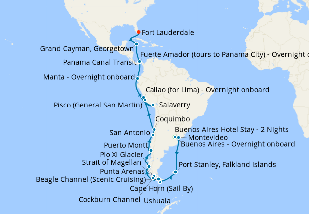 Cruise Itinerary Map