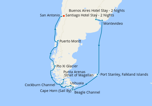 Cruise Itinerary Map