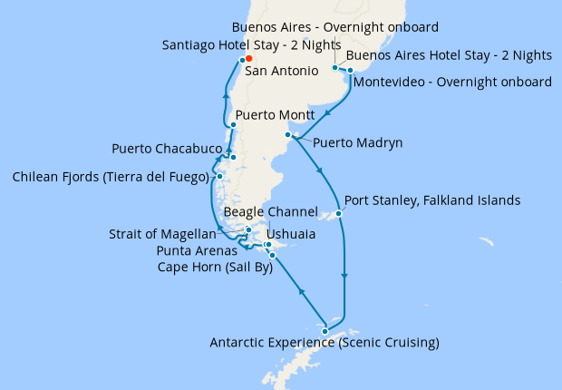 Cruise Itinerary Map