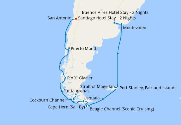 Cruise Itinerary Map