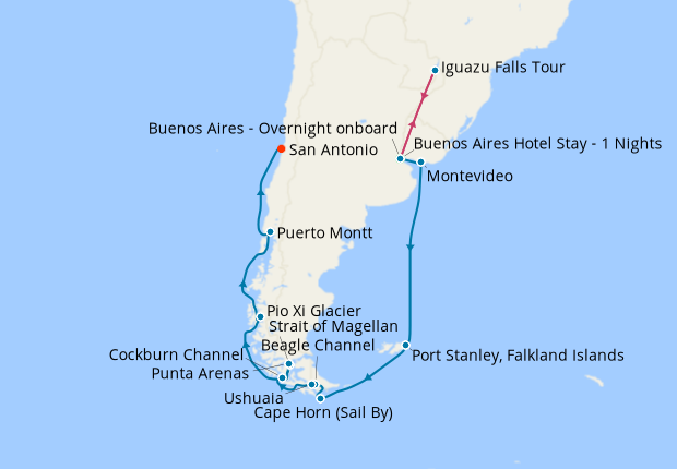 Cruise Itinerary Map