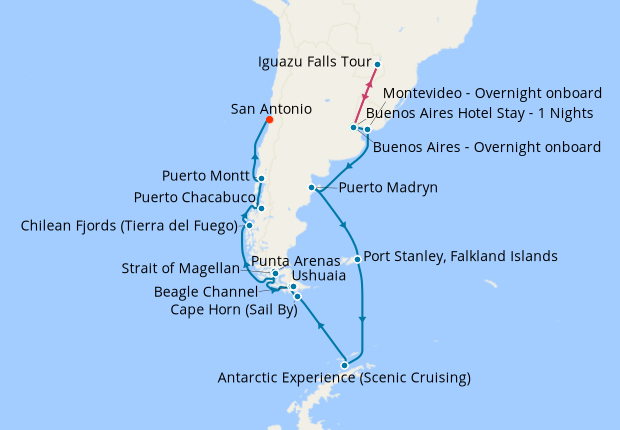 Cruise Itinerary Map