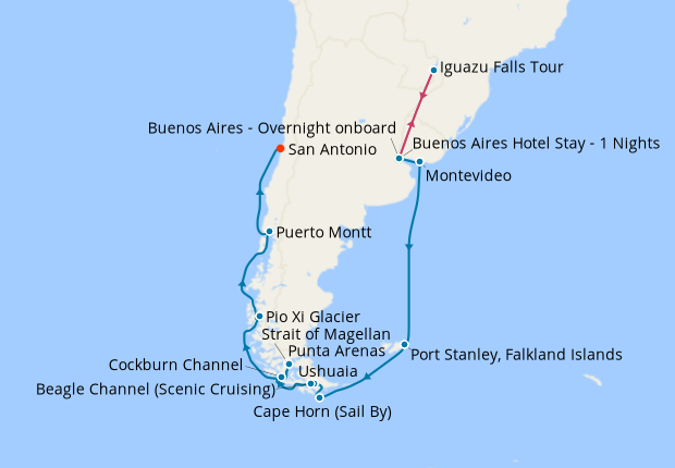 Cruise Itinerary Map