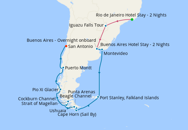 Cruise Itinerary Map