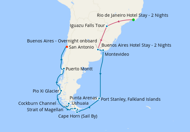 Cruise Itinerary Map