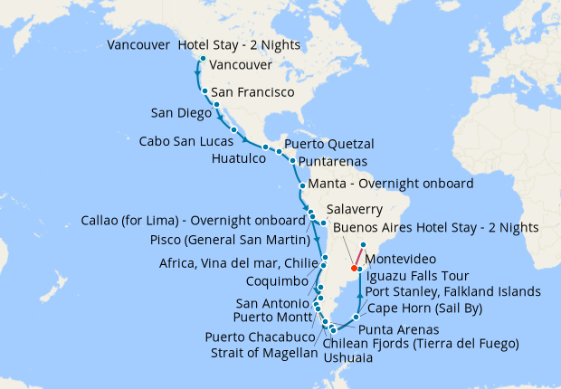 Cruise Itinerary Map