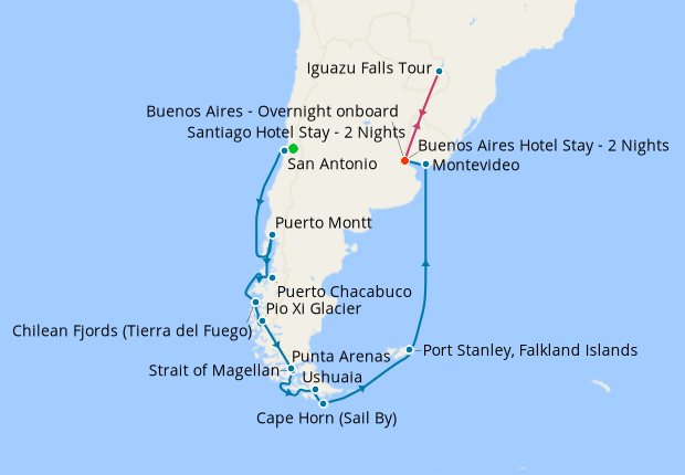 Cruise Itinerary Map